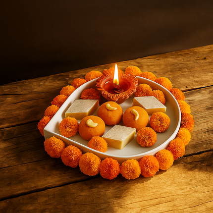 Floral Charm – Petal Design Utility Plate