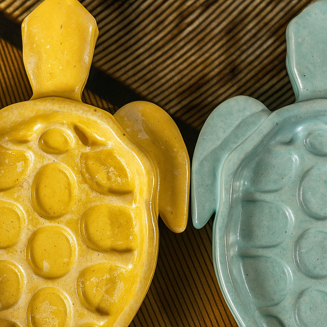 Turtle Touch – Rustic Handmade Coaster