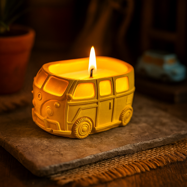 Eco Glow Retro Bus Candle set of 2
