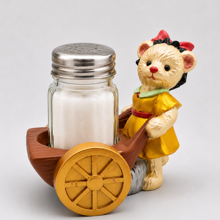Handmade Teddy Couple Salt & Pepper Holder | Cute Kitchen Table Decor | Gift for Couples | Dining Table Accessory